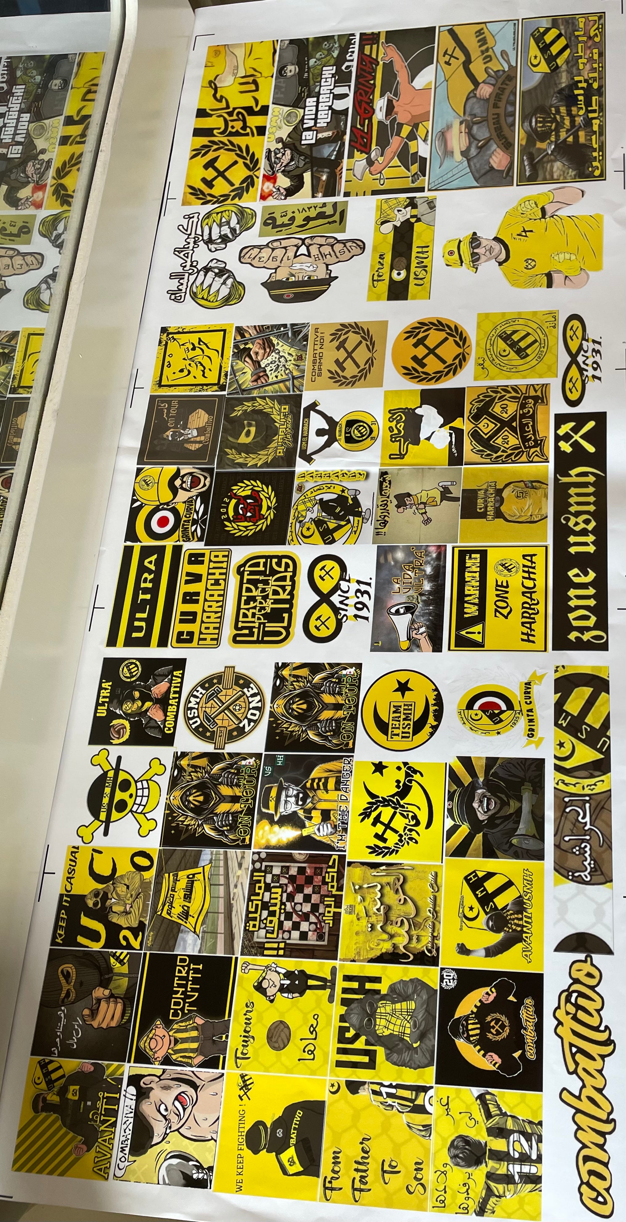 Rolo USMH – 60 Stickers 🖤💛