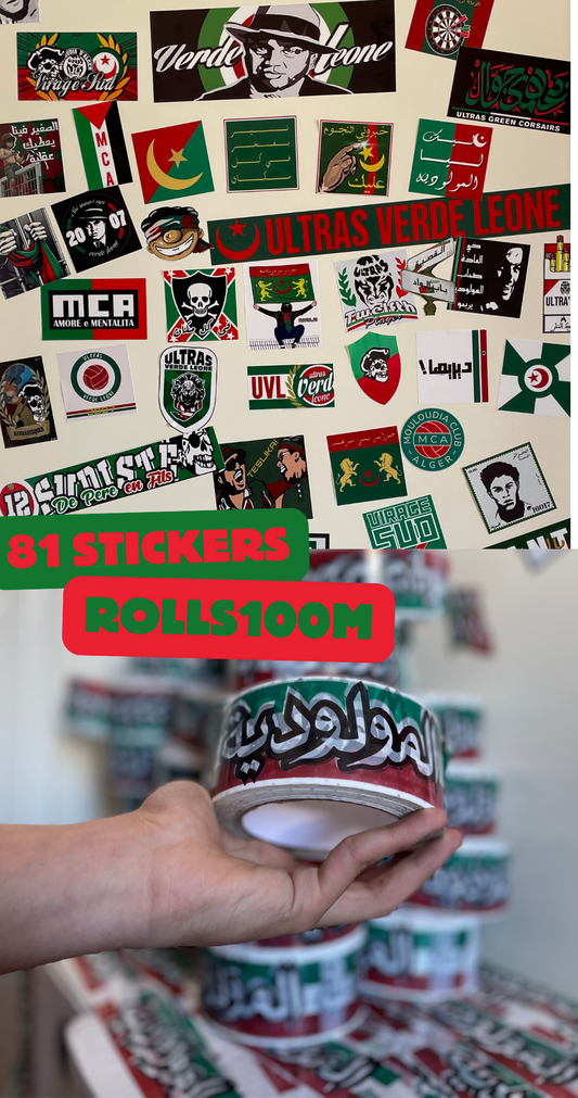 PACK MCA- 81  Stickers + roll 100M